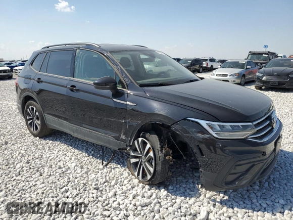 2024 Volkswagen Tiguan S with VIN 3VVFB7AX9RM139970, listed as a Copart auction lot 44261515 with 5,265 mi miles and Salvage title. Bid and sale history available at DreamBid. Image 4.