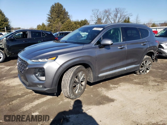 2019 Hyundai Santa Fe Limited with VIN 5NMS53ADXKH007943, listed as a Copart auction lot 43083635 with 81,916 mi miles and Salvage Title. Bid and sale history available at carsss.com. Image 1.