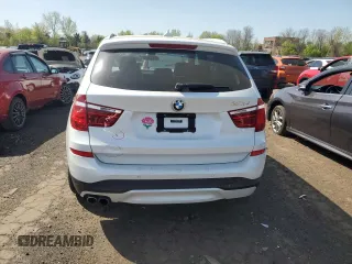 2017 BMW X3 xDrive28i with VIN 5UXWX9C33H0W69079, listed as a Copart auction lot 54417295 with 41,385 mi miles and Salvage Title. Bid and sale history available at DreamBid. Image 6.