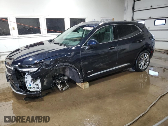 2021 Buick Envision Avenir with VIN LRBFZSR48MD098208, listed as a Copart auction lot 84101754 with 73,237 mi miles and Salvage Title. Bid and sale history available at carsss.com. Image 1.