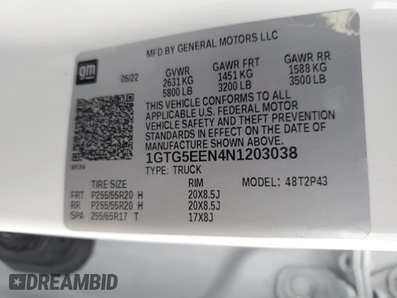2022 GMC Canyon 2WD Denali with VIN 1GTG5EEN4N1203038, listed as a Copart auction lot 85638024 with 19,987 mi miles and Salvage Title. Bid and sale history available at carsss.com. Image 14.