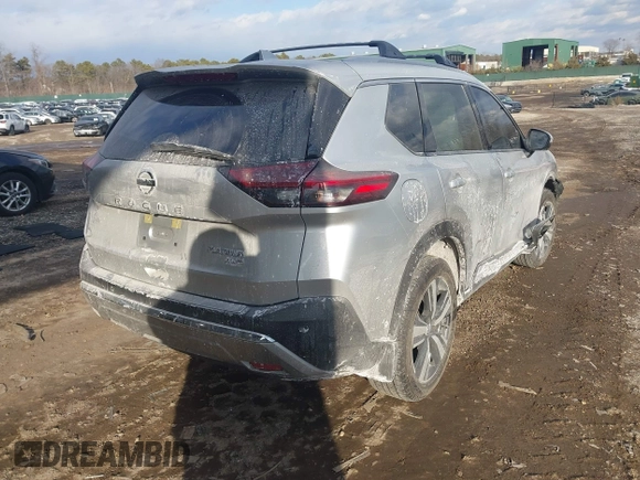2021 Nissan Rogue Platinum with VIN JN8AT3DD4MW304899, listed as a IAAI auction lot 41447967 with 75,541 mi miles. Bid and sale history available at carsss.com. Image 4.