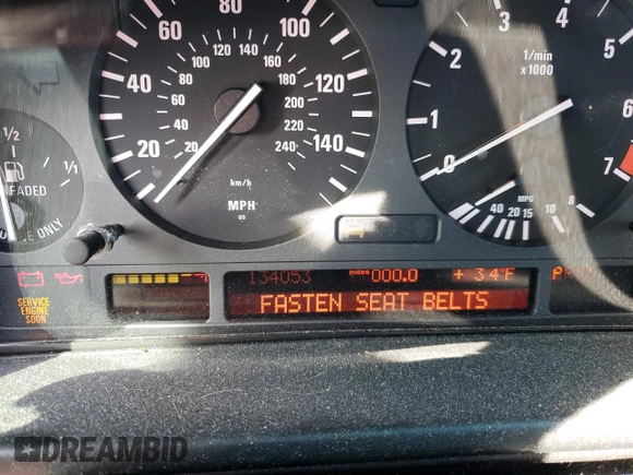2003 BMW 5 Series 540iA with VIN WBADN63493GN88607, listed as a Copart auction lot 87657055 with 134,053 mi miles and Salvage Title. Bid and sale history available at carsss.com. Image 9.
