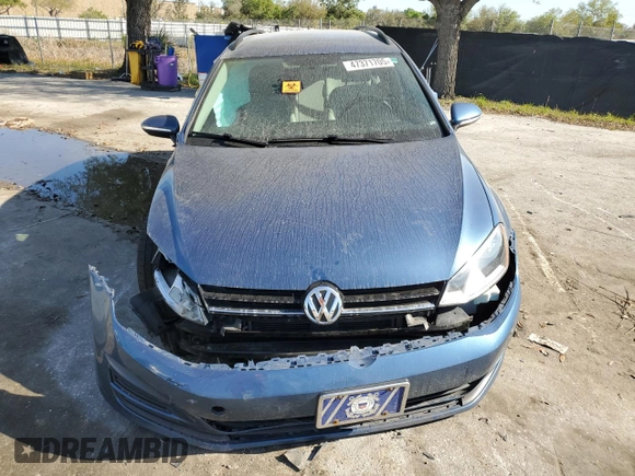 2017 Volkswagen Golf SportWagen S with VIN 3VW017AU2HM531567, listed as a Copart auction lot 47371705 with 107,178 mi miles and Salvage Title. Bid and sale history available at carsss.com. Image 5.