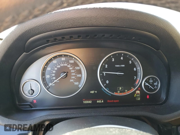 2016 BMW X3 xDrive28i with VIN 5UXWX9C54G0D91411, listed as a Copart auction lot 53906295 with 103,042 mi miles and Salvage Title. Bid and sale history available at DreamBid. Image 9.
