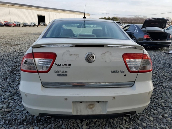 2008 Mercury Milan Premier with VIN 3MEHM02118R611209, listed as a Copart auction lot 48666495 with 108,798 mi miles and Salvage Title. Bid and sale history available at carsss.com. Image 6.