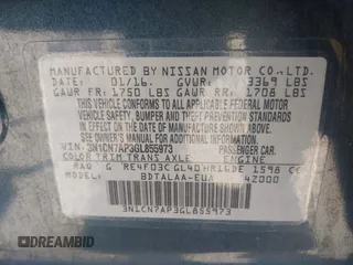 2016 Nissan Versa SV with VIN 3N1CN7AP3GL855973, listed as a IAAI auction lot 41993552 with 75,351 mi miles. Bid and sale history available at carsss.com. Image 9.