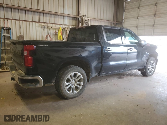 2023 Chevrolet Silverado 1500 LTZ with VIN 1GCUDGE80PZ250664, listed as a Copart auction lot 49599055 with 61,878 mi miles and Salvage Title. Bid and sale history available at carsss.com. Image 3.