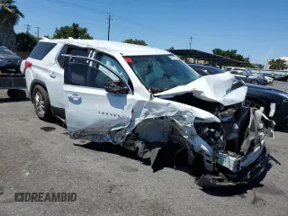 2018 Chevrolet Traverse LS with VIN 1GNERFKW3JJ256247, listed as a Copart auction lot 66108344 with 0 mi miles and Salvage Title. Bid and sale history available at carsss.com. Image 4.