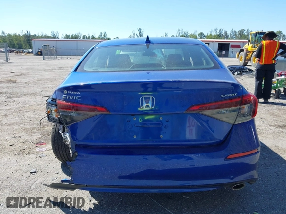 2022 Honda Civic Sport with VIN 2HGFE2F58NH575431, listed as a IAAI auction lot 41786318 with 30,016 mi miles and . Bid and sale history available at carsss.com. Image 17.