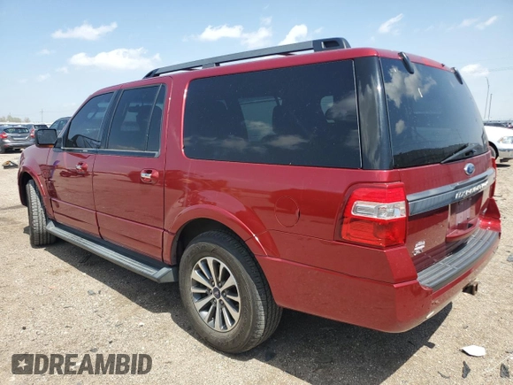 2016 Ford Expedition Max XLT with VIN 1FMJK1JT6GEF15185, listed as a Copart auction lot 54918025 with 166,027 mi miles and Salvage title. Bid and sale history available at DreamBid. Image 2.