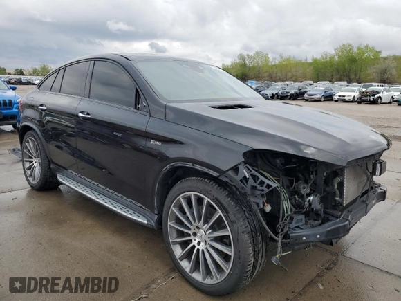 2017 Mercedes-Benz GLE 43 AMG with VIN 4JGED6EB2HA081608, listed as a Copart auction lot 55968675 with 80,218 mi miles and Salvage title. Bid and sale history available at DreamBid. Image 4.