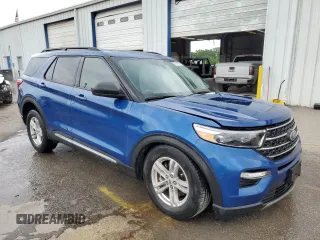 2022 Ford Explorer XLT with VIN 1FMSK7DH7NGC02324, listed as a Copart auction lot 55757885 with 19,078 mi miles and Salvage title. Bid and sale history available at DreamBid. Image 4.