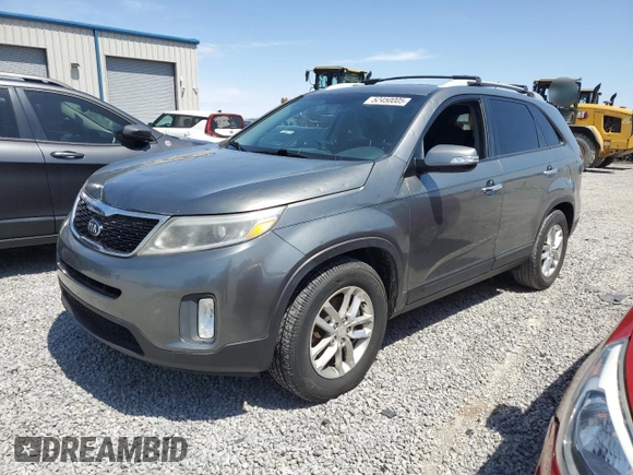 2014 Kia Sorento LX with VIN 5XYKT4A78EG490630, listed as a Copart auction lot 52450005 with 154,116 mi miles and Salvage Title. Bid and sale history available at carsss.com. Image 1.