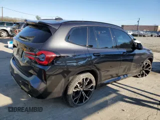 2024 BMW X3 M with VIN 5YM13EC03R9T47004, listed as a Copart auction lot 88095575 with 22,309 mi miles and Salvage Title. Bid and sale history available at carsss.com. Image 3.