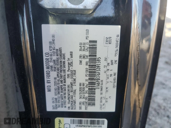 2015 Ford Mustang GT z VIN 1FA6P8CF6F5391595, wystawiony jako Copart lot #47004585 z przebiegiem 111 448 mil mil oraz Szkody całkowita. Historia ofert i sprzedaży dostępna na DreamBid. Obrazek 13.