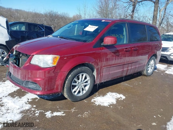 2014 Dodge Grand Caravan SXT with VIN 2C4RDGCGXER451799, listed as a IAAI auction lot 41625716 with 196,198 mi miles. Bid and sale history available at carsss.com. Image 2.