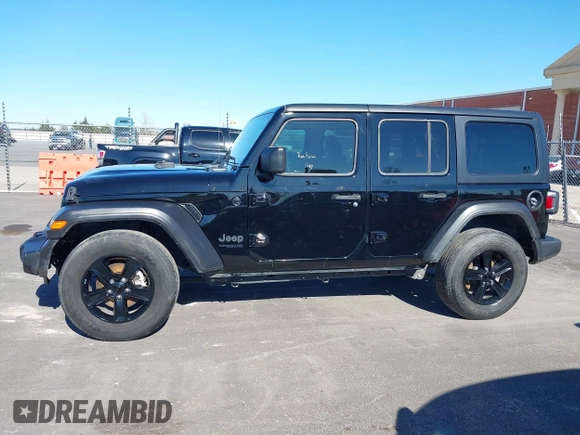 2022 Jeep Wrangler Unlimited Sport with VIN 1C4HJXDG0NW200459, listed as a IAAI auction lot 41740168 with 19,019 mi miles and . Bid and sale history available at DreamBid. Image 14.