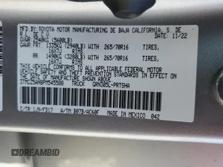 2023 Toyota Tacoma SR with VIN 3TMCZ5AN8PM545588, listed as a Copart auction lot 57528655 with 73,286 mi miles and Salvage title. Bid and sale history available at DreamBid. Image 13.