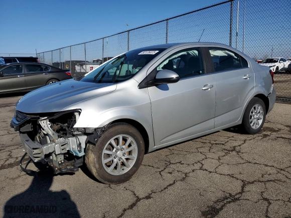 2017 Chevrolet Sonic LT with VIN 1G1JD5SH9H4124595, listed as a Copart auction lot 50126025 with 96,612 mi miles and Salvage Title. Bid and sale history available at carsss.com. Image 1.