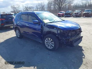 2018 Nissan Rogue SV with VIN KNMAT2MV7JP605154, listed as a IAAI auction lot 42046756 with 90,572 mi miles. Bid and sale history available at carsss.com. Image 1.