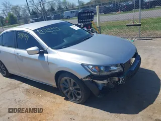 2014 Honda Accord Sport with VIN 1HGCR2F57EA186141, listed as a IAAI auction lot 41990049 with 95,805 mi miles and . Bid and sale history available at carsss.com. Image 1.