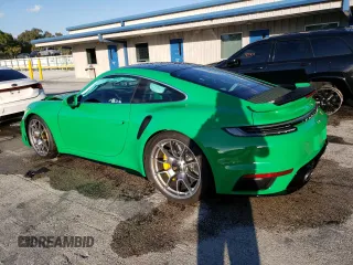 2021 Porsche 911 Turbo S with VIN WP0AD2A92MS258662, listed as a Copart auction lot 41111254 with 10,407 mi miles. Bid and sale history available at carsss.com. Image 2.