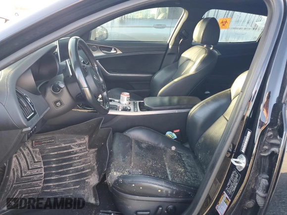 2019 Kia Stinger GT1 with VIN KNAE45LCXK6051385, listed as a Copart auction lot 76497764 with 78,129 mi miles and Non Repairable. Bid and sale history available at DreamBid. Image 7.