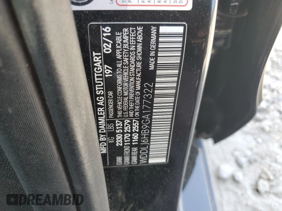 2016 Mercedes-Benz CLS 400 с VIN WDDLJ6HB9GA177322, выставлен на аукционе Copart как лот 58513165 с пробегом 96 742 миль миль и Списание • Salvage title. История ставок и продаж доступна на DreamBid. Изображение 12.
