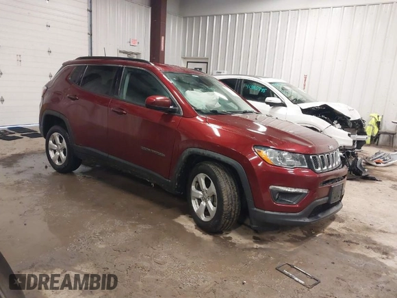 2020 Jeep Compass Latitude with VIN 3C4NJDBB9LT255911, listed as a IAAI auction lot 41398228 with 105,264 mi miles. Bid and sale history available at carsss.com. Image 1.