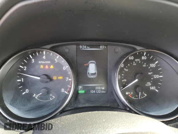 2017 Nissan Rogue S with VIN KNMAT2MT3HP551702, listed as a Copart auction lot 54748415 with 104,122 mi miles and Salvage Title. Bid and sale history available at carsss.com. Image 9.