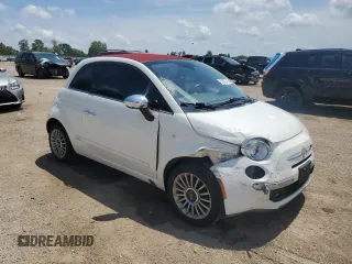 2012 FIAT 500 Lounge with VIN 3C3CFFER7CT109539, listed as a Copart auction lot 61502415 with 105,832 mi miles and Salvage title. Bid and sale history available at DreamBid. Image 4.