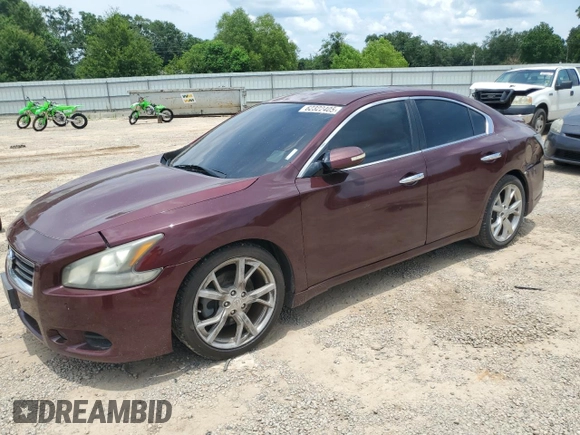 2012 Nissan Maxima S with VIN 1N4AA5AP2CC828778, listed as a Copart auction lot 62322405 with 187,768 mi miles and Clean title. Bid and sale history available at DreamBid. Image 1.