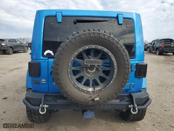 2016 Jeep Wrangler Unlimited Sahara with VIN 1C4BJWEG9GL235505, listed as a Copart auction lot 46506975 with 93,959 mi miles and Salvage Title. Bid and sale history available at carsss.com. Image 6.