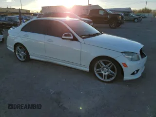 2009 Mercedes-Benz C 350 Sport with VIN WDDGF56X89R059164, listed as a Copart auction lot 86833644 with 142,298 mi miles and Salvage title. Bid and sale history available at DreamBid. Image 4.