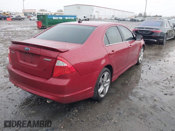2010 Ford Fusion SPORT with VIN 3FAHP0KC3AR203364, listed as a IAAI auction lot 41734918 with 130,240 mi miles. Bid and sale history available at carsss.com. Image 4.