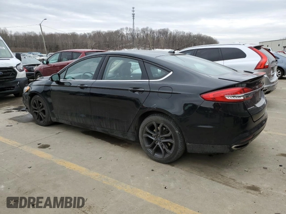 2018 Ford Fusion SE with VIN 3FA6P0T97JR133488, listed as a Copart auction lot 42704905 with 100,553 mi miles and Salvage Title. Bid and sale history available at carsss.com. Image 2.
