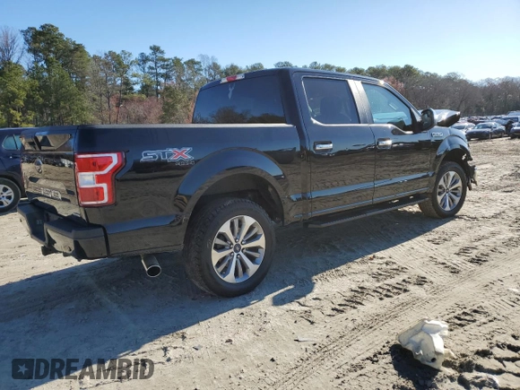 2018 Ford F-150 XL with VIN 1FTEW1EP8JKF65585, listed as a Copart auction lot 49226305 with 70,258 mi miles and Salvage Title. Bid and sale history available at carsss.com. Image 3.