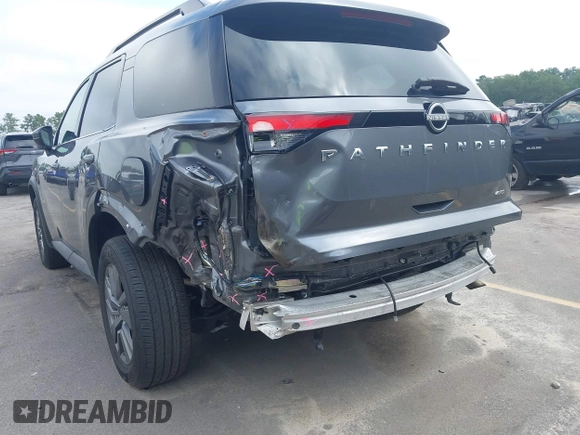 2025 Nissan Pathfinder SV with VIN 5N1DR3BC6SC205478, listed as a IAAI auction lot 42719067 with 26,744 mi miles and . Bid and sale history available at DreamBid. Image 6.