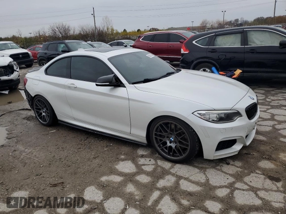 2015 BMW 2 Series M235i with VIN WBA1J7C59FV358868, listed as a Copart auction lot 80905154 with 88,561 mi miles and Salvage Title. Bid and sale history available at carsss.com. Image 4.