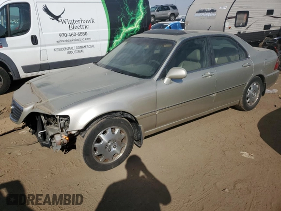 2003 Acura RL w/Navigation System with VIN JH4KA96653C001216, listed as a Copart auction lot 75018234 with 156,915 mi miles and Salvage Title. Bid and sale history available at carsss.com. Image 1.