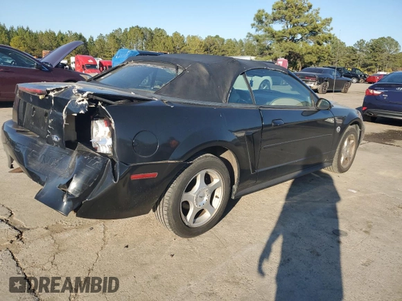 2004 Ford Mustang Deluxe with VIN 1FAFP44664F208419, listed as a Copart auction lot 46318695 with 151,942 mi miles and Salvage Title. Bid and sale history available at carsss.com. Image 3.