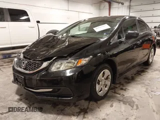 2015 Honda Civic Sedan LX with VIN 19XFB2E52FE025406, listed as a IAAI auction lot 41827527 with 186,485 mi miles. Bid and sale history available at carsss.com. Image 2.
