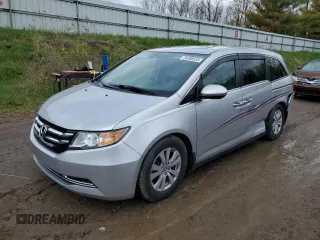 2015 Honda Odyssey EX-L z VIN 5FNRL5H67FB067922, wystawiony jako Copart lot #55306535 z przebiegiem 86 725 mil mil oraz Czysty tytuł • Clean title. Historia ofert i sprzedaży dostępna na DreamBid. Obrazek 1.
