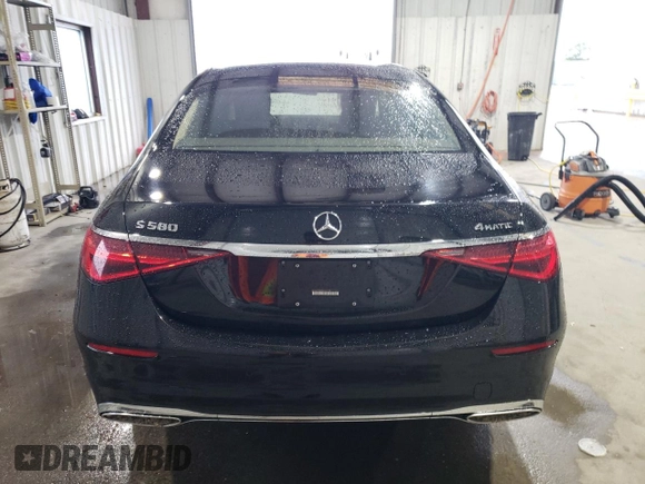 2021 Mercedes-Benz S 580 with VIN W1K6G7GB2MA045758, listed as a Copart auction lot 51275465 with 23,607 mi miles and Salvage Title. Bid and sale history available at DreamBid. Image 6.