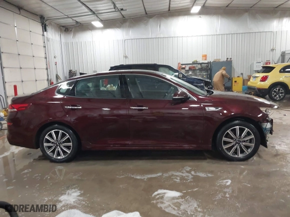 2019 Kia Optima EX with VIN 5XXGU4L1XKG344810, listed as a IAAI auction lot 41555072 with 92,629 mi miles. Bid and sale history available at carsss.com. Image 14.