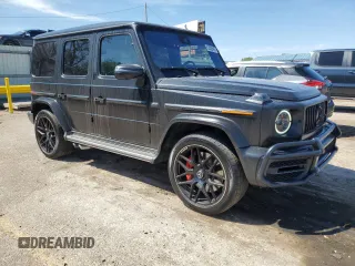 2021 Mercedes-Benz G with VIN W1NYC7HJ1MX384652, listed as a Copart auction lot 53282425 with 92,829 mi miles and Salvage Title. Bid and sale history available at carsss.com. Image 4.