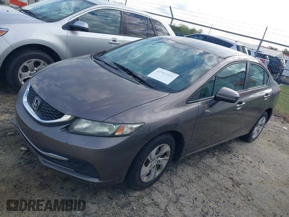 2014 Honda Civic Sedan LX with VIN 19XFB2F50EE043934, listed as a IAAI auction lot 41923868 with 185,922 mi miles. Bid and sale history available at carsss.com. Image 17.
