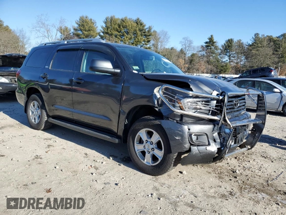 2018 Toyota Sequoia SR5 with VIN 5TDBY5G14JS162726, listed as a Copart auction lot 88815355 with 99,288 mi miles and Salvage Title. Bid and sale history available at carsss.com. Image 4.