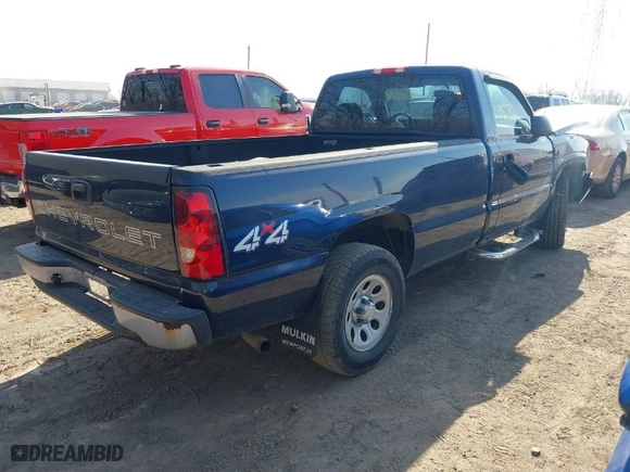 2007 Chevrolet Silverado 1500 Classic Work Truck with VIN 3GCEK14X67G256288, listed as a IAAI auction lot 41782131 with 1 mi miles. Bid and sale history available at carsss.com. Image 4.